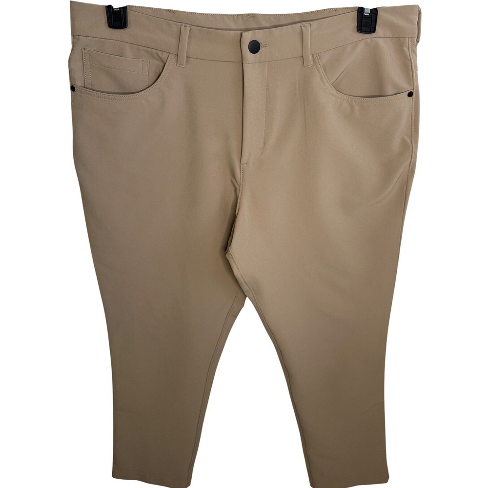 Panama Jack Men's Khaki Stretch Tech Pants Chinos Size 40x29 Golf Work Fast Ship